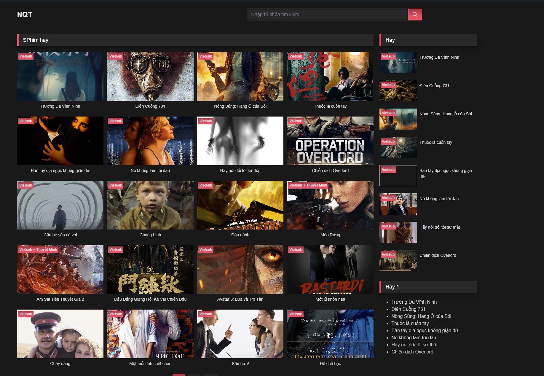 Theme Website Xem Phim WordPress v14 - Cài Nhanh, Dễ Dùng | NQT Dev